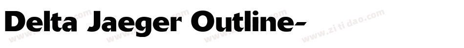 Delta Jaeger Outline字体转换